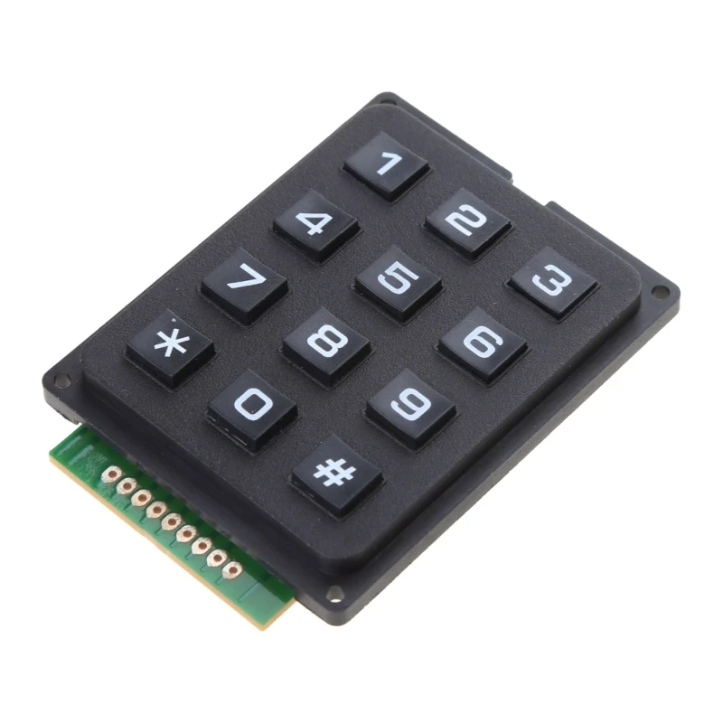 3x4 Keypad MCU Board Keyboard Moduless with 12 Keys 3x4 Push Buttons External Keypad Array Button Keypad F19E