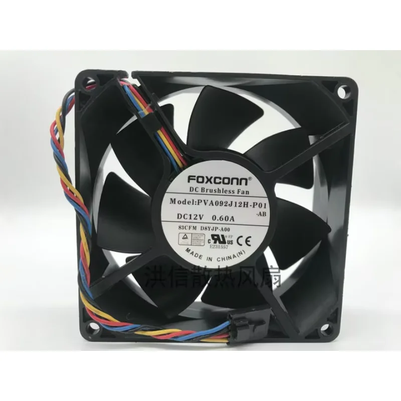 

FOXCONN PVA092J12H-P01 DC 12V 0.60A 90x90x32mm 4-Wire Server Cooling Fan