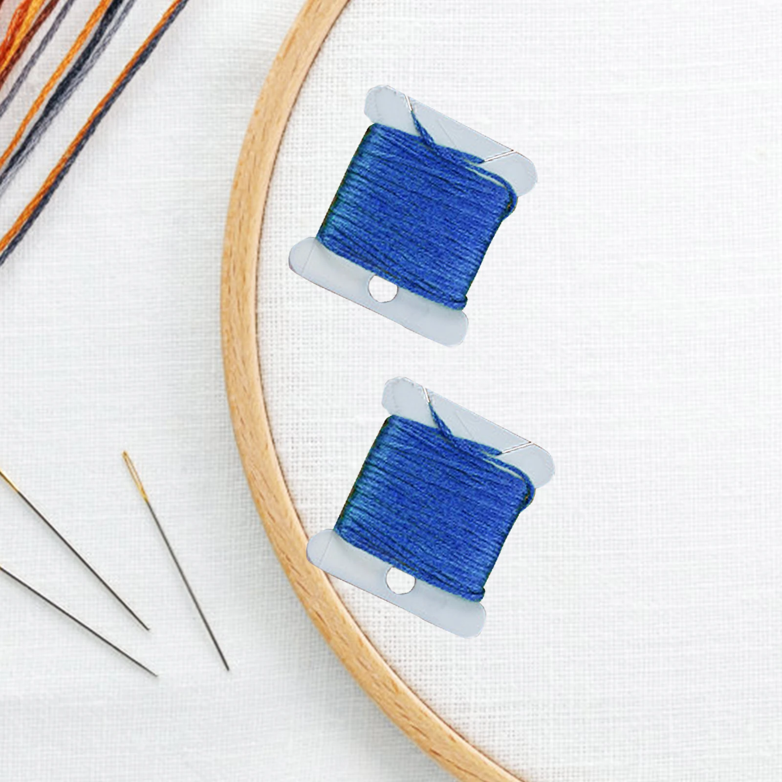

120 Pieces Winding Plate Embroidery Thread Bobbins Floss Cards Cross Stitch Supplies Yarn Organizer Plastic Material Reusable