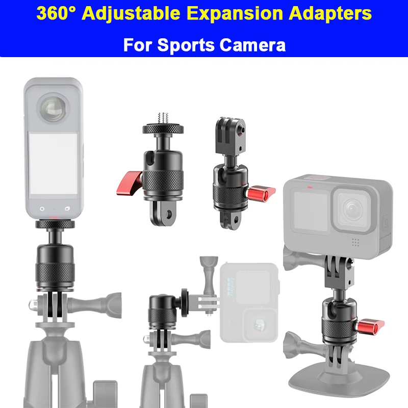 adaptadores-de-expansao-de-liga-de-aluminio-para-gopro-13-insta360-x5-4-3-camera-360-°-acessorio-de-montagem-com-parafuso-de-1-4-de-cartao-duplo-com-cabeca-esferica-giratoria