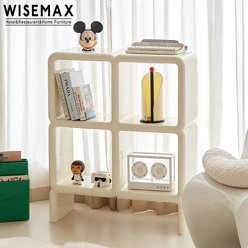 WISEMAX МЕБЕЛЬ, современная белая мебель из АБС-пластика, угловая напольная полка для хранения в спальне, пластиковый шкаф для хранения в гостиной для дома