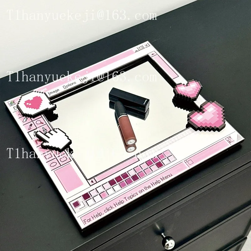 Internet celebrity ins style desktop drawing board makeup mirror niche retro decoration creative decoration ornament