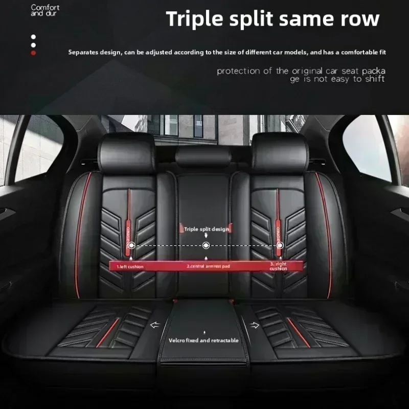 لسيارة شيفروليه سيلفرادوف غطاء مقعد السيارة عالي الجودة مقاوم للماء ومقاوم للاهتراء من الجلد الصناعي الناعم بالكامل 5 غطاء مقاعد
