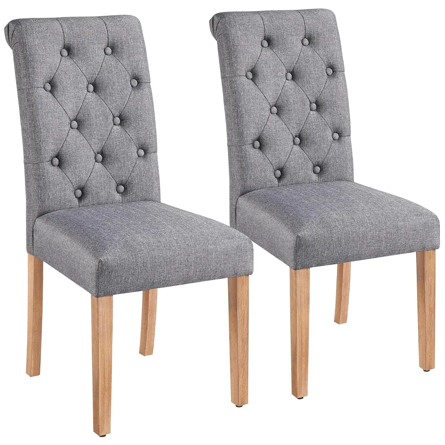 

Dining Chairs Set Of 2 Fabric Upholstered Dining Room Chairs With Button Tufted High Back And Solid Wood Legs For, Customized