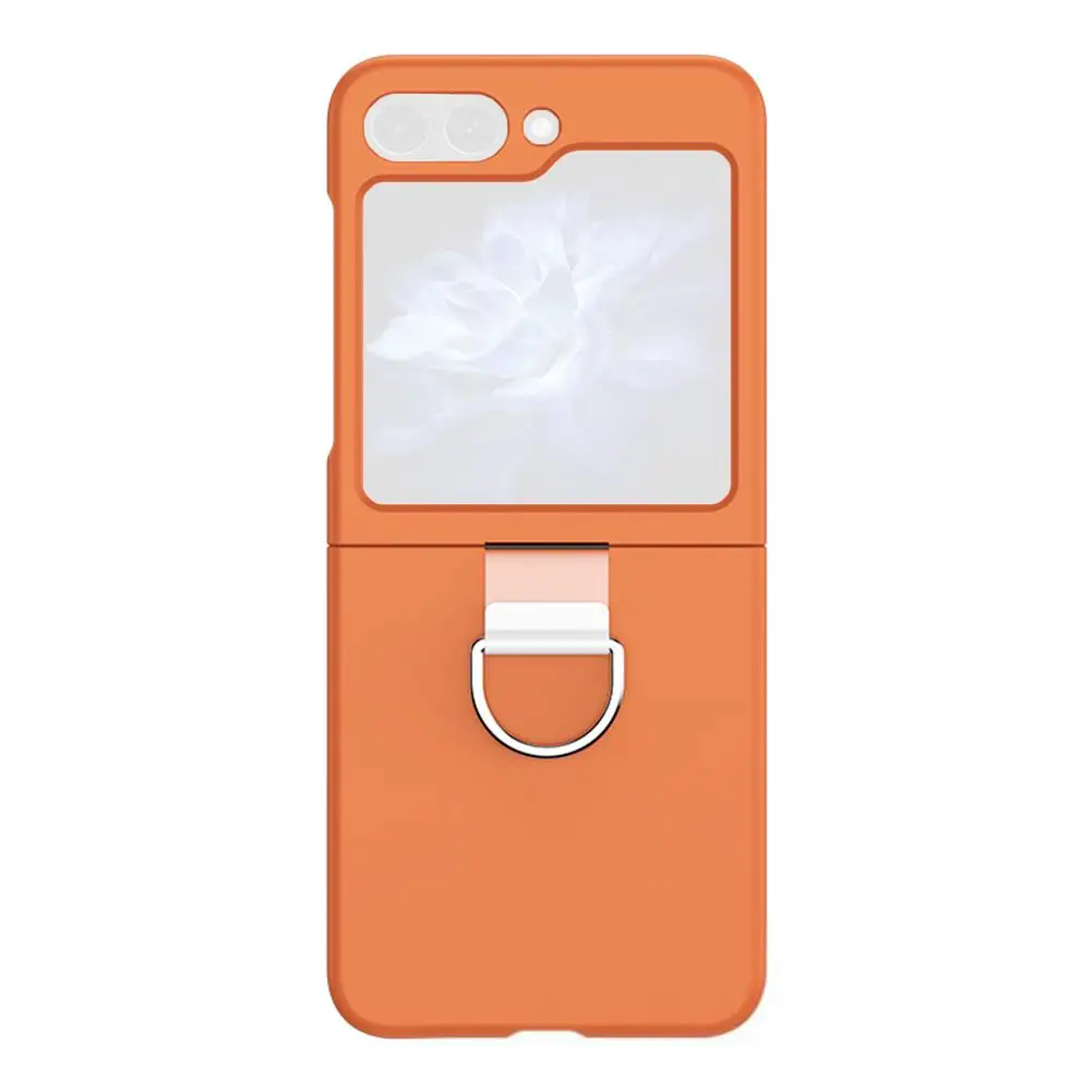 Funda de silicona de doble carcasa para Samsung Z Flip 5, carcasa protectora transparente, antigolpes, L4K5