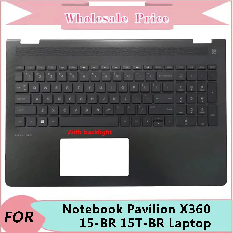 

New Original For HP Notebook Pavilion X360 15-BR 15T-BR TPN-W126 Laptop Palmrest Case Keyboard US English Version Upper Cover