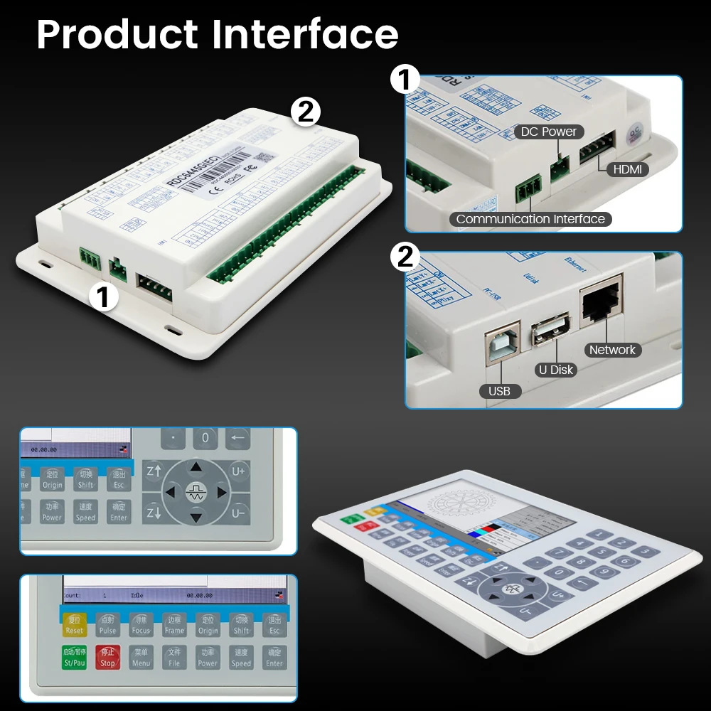 Контроллер Tyvok Ruida RDC6445G RDC6445S для обновления лазерного гравировального станка Co2 RDC6445G RDC6442 Контроллер лазерной резки Co2