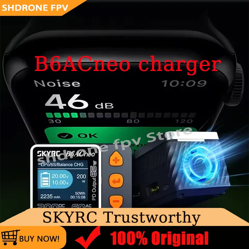 

Высокоэффективное зарядное устройство-балансир SKYRC B6ACneo DC 200W AC 60W 10A для аккумуляторов LiPo, LiFe, LiHV, NiMH, NiCd для радиоуправляемых дронов, автомобилей, лодок