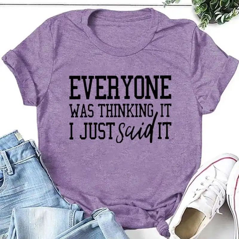 

everyone Short-sleeved Printed Clothing Women's T-shirt Harajuku Pattern Clothing faddish Women's Top