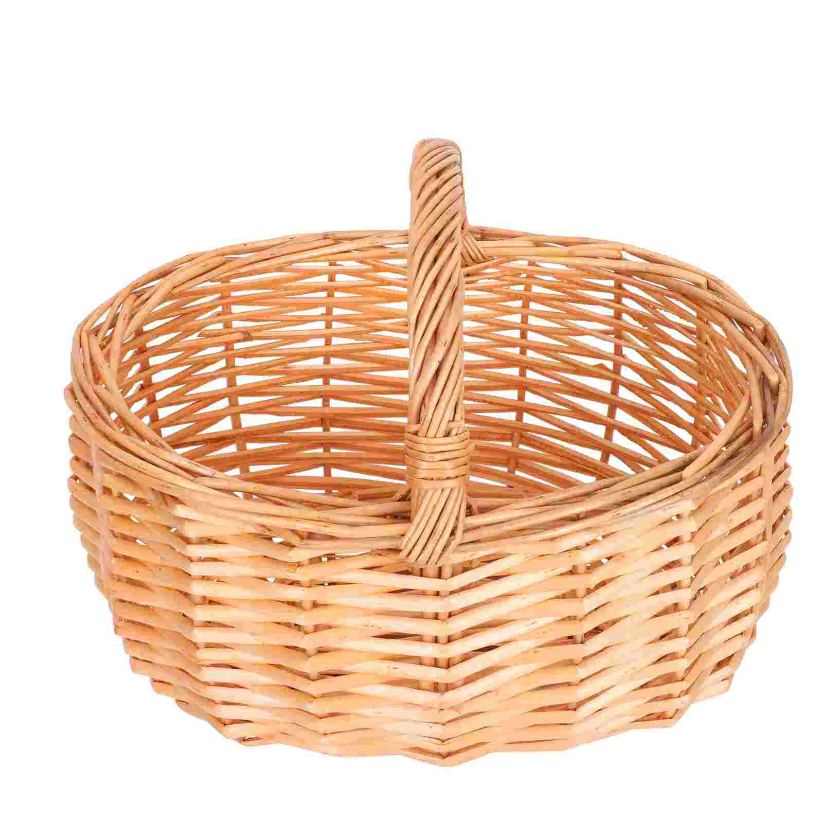 Handmade Fruit Basket Hyacinth Storage Baskets Shopping Decorative Household Container Picnic