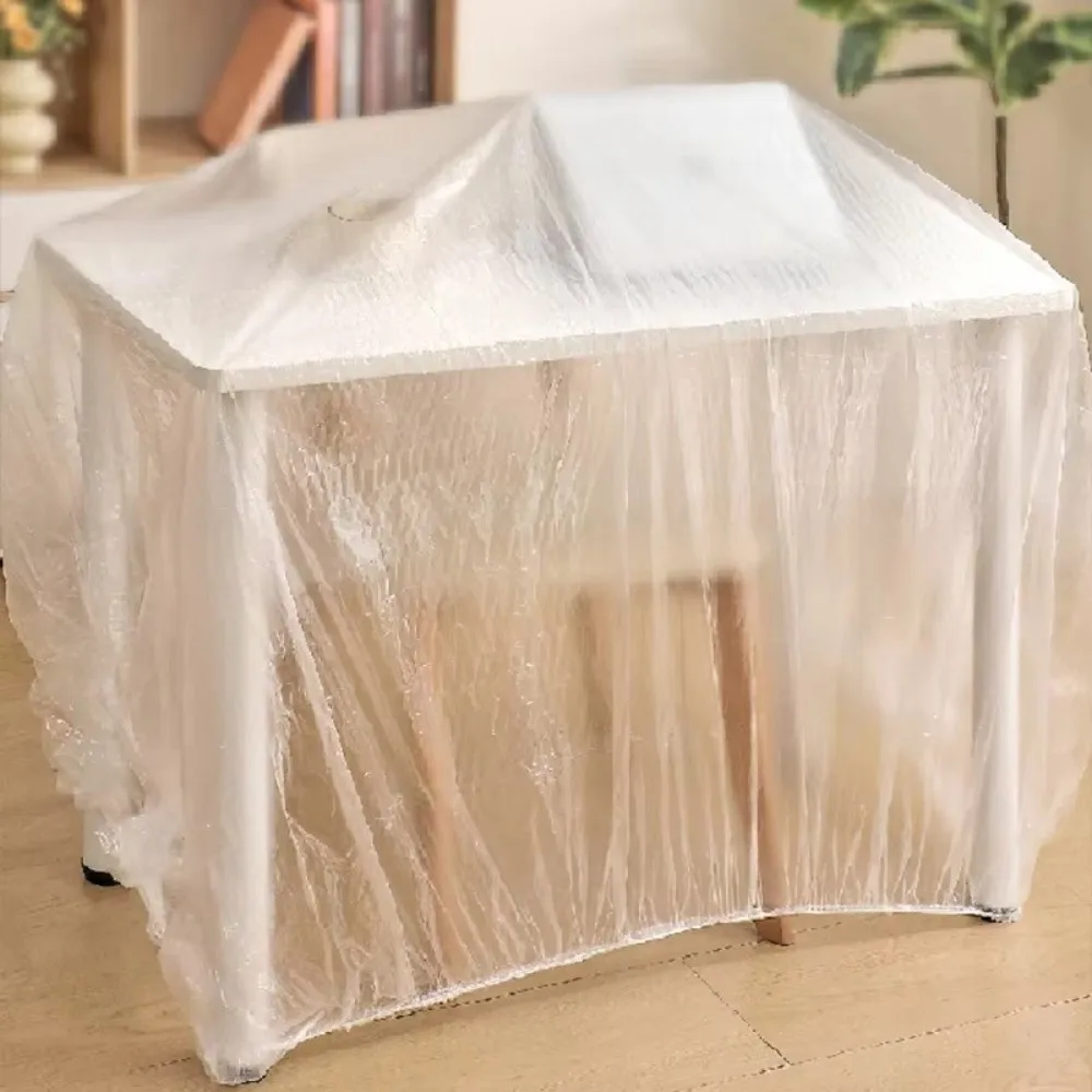 Transparent Disposable Dust Covers Waterproof Elastic Dust-proof Cover Large Size Drawstring Protector Cover Dustproof Film