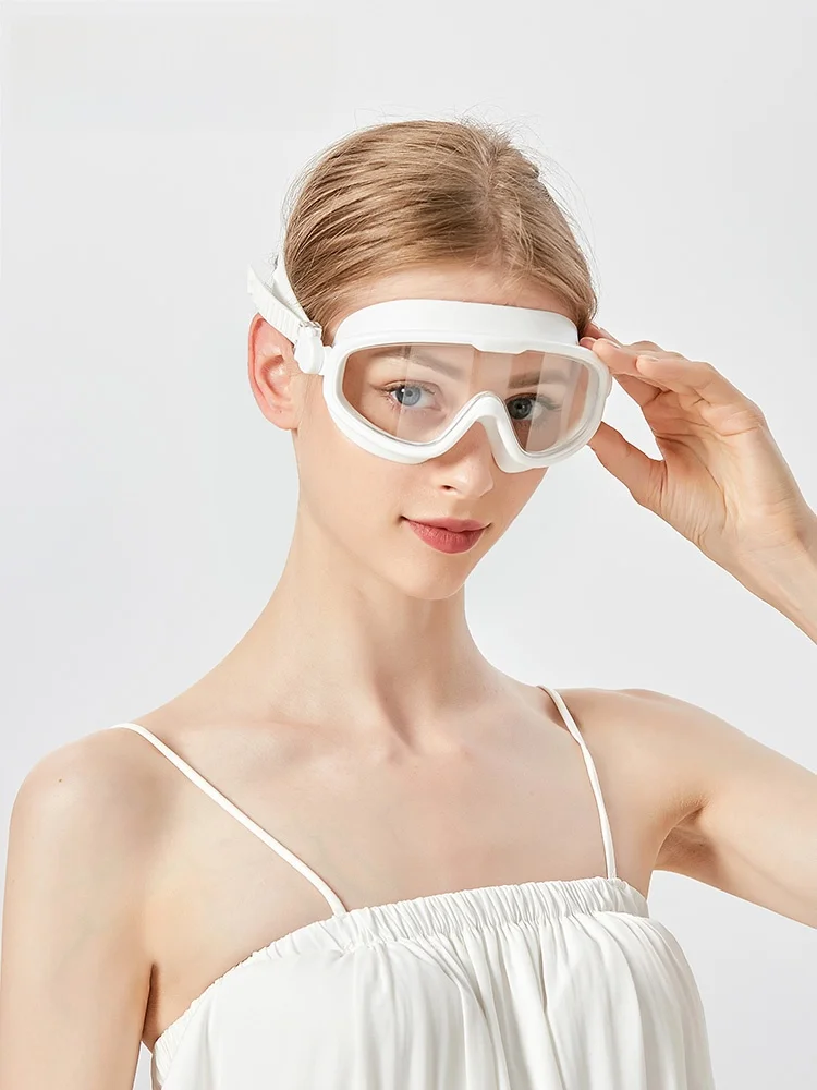 

Очки для плавания с плоскими линзами высокой четкости, противотуманные, с полной оправой, с диоптриями для мужчин и женщин, универсальные, для любителей спорта и фитнеса, SUP...