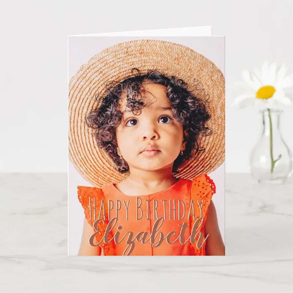 4/8/12pcs Custom Personalized Name & Birthday Greeting Cards (For Wedding, Baptism, Party Invitations)