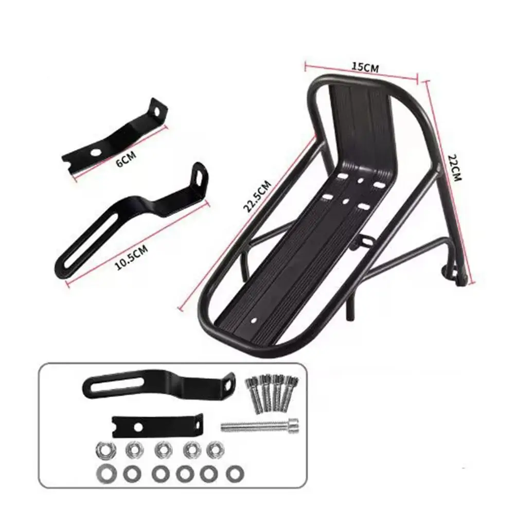 رف البضائع الأمامي للدراجة للدراجة الجبلية، حامل سلة الدراجة الأمامية من سبائك الألومنيوم لمعدات الدراجات الهوائية