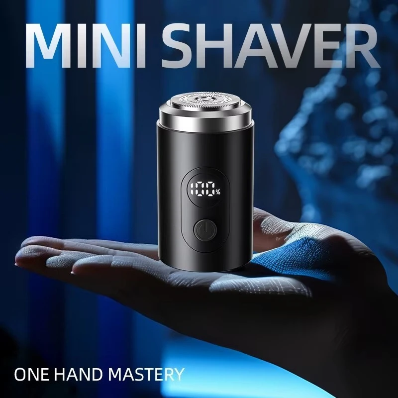 Portable Mini Shaver Razor for Men Operating Face USB Rechargeable Cordless Hair Trimmer Cutter Electric Beard Shaving Household