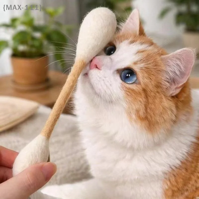 【MAX-111】Giant Cotton Swab Shaped Catnip Toy - Durable Large Cat Grinding Stick and Teeth Cleaning Rope for Kittens【W1】