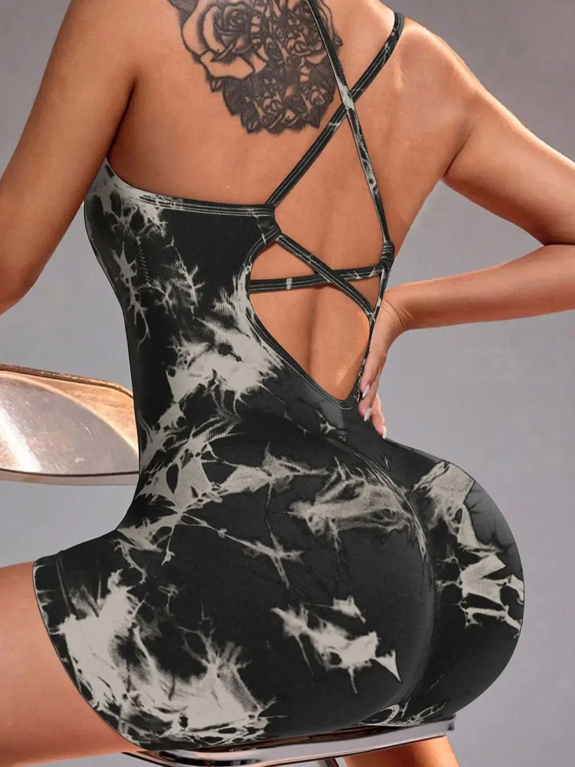 

Wirel Sl Sports Bodysuit Women's Strapl One-Piece Suit Fitn Crion Wear Comfortable Polyester Fiber