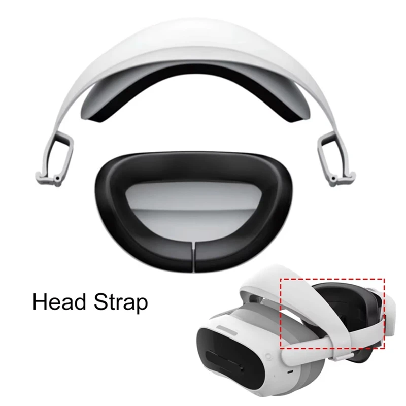 AC17-New Replacement 2-In-1 Head Strap For PICO 4 Ultra Headrest Cushion Forehead Support For PICO4 Ultra VR Accessories