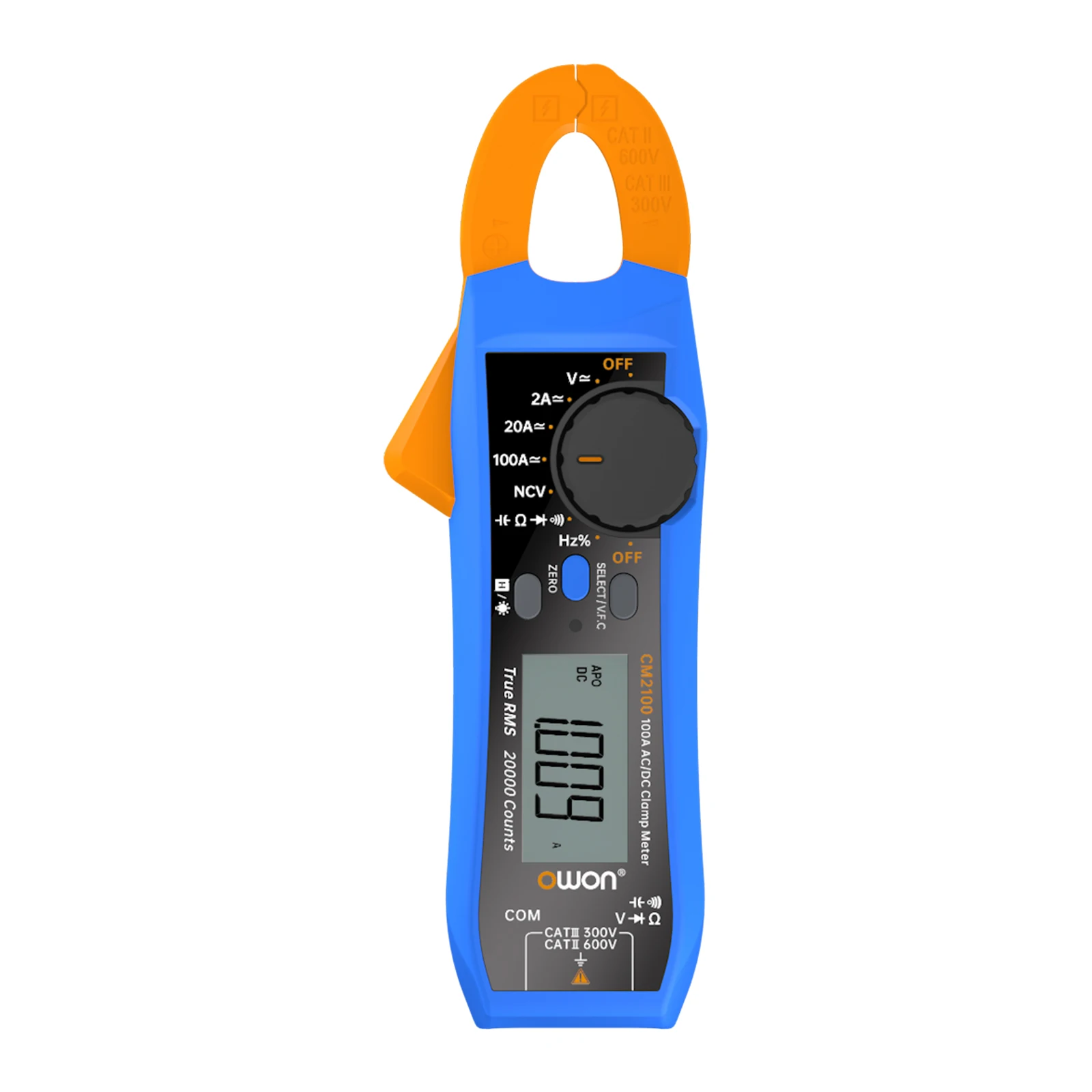 OWON CM2100 Digital Electrical Tester 100Amp 600V Smart AC/DC Clamp Meter True RMS VFC diode Multimeter