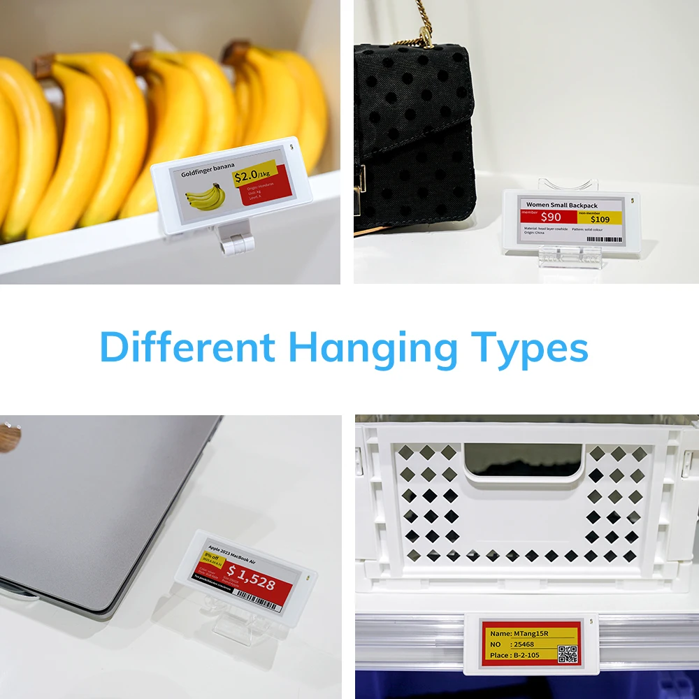 4 Colors Eink Digital Display Mobile App Update ESL Epaper Eink Electronic Display Electronic Shelf Label for Retail Store