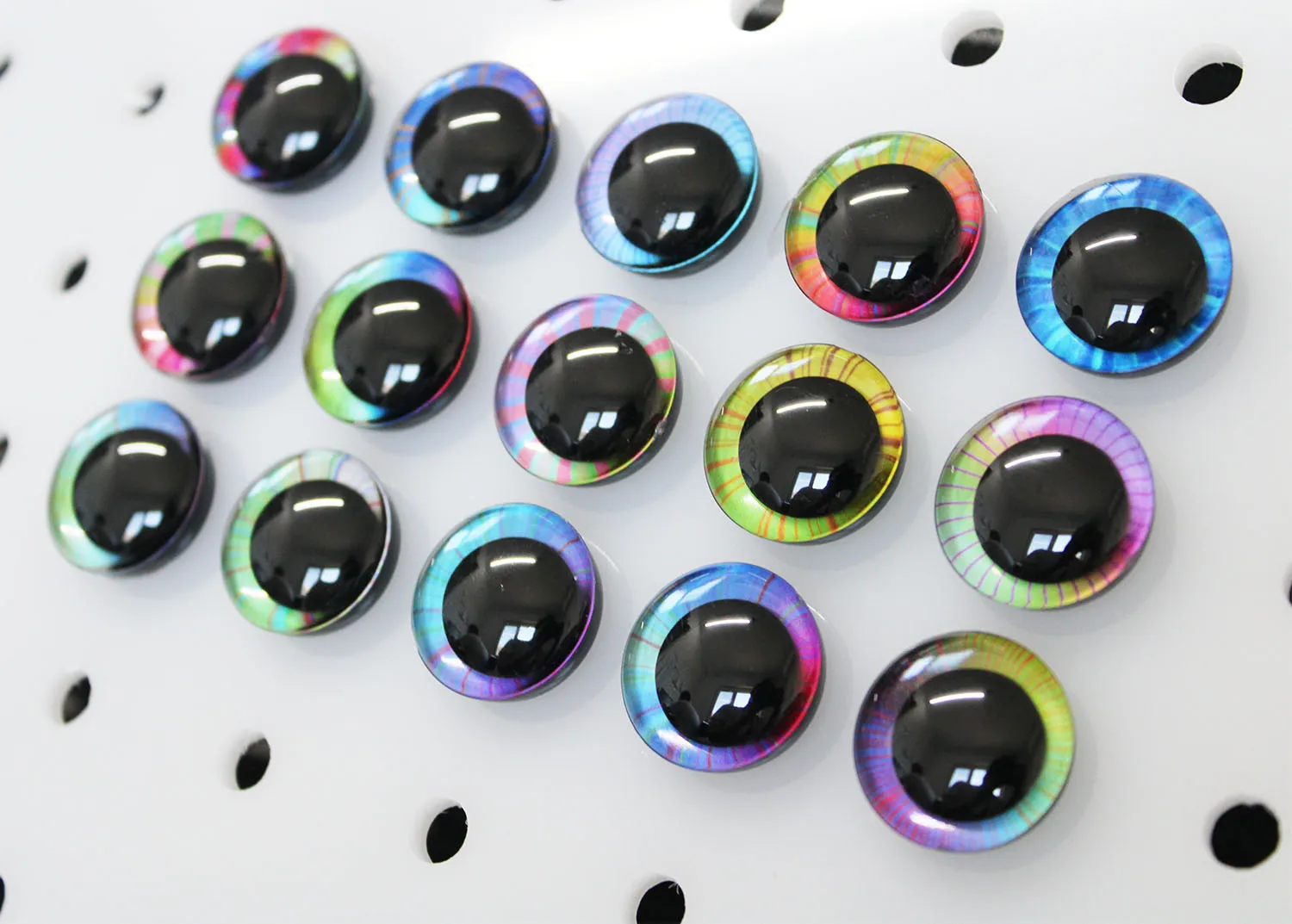 20pcs  9mm-35mm craft eyes strange eyes 3D Cartoon toy safety  eyes doll pupil with back washer--color option-X15