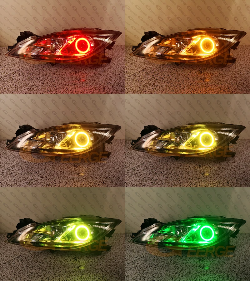 For Mazda 6 Mazda6 Atenza GH MK2 RF Remote Bluetooth-Compatible APP Multi-Color Ultra Bright RGB LED Angel Eyes Kit Halo Rings
