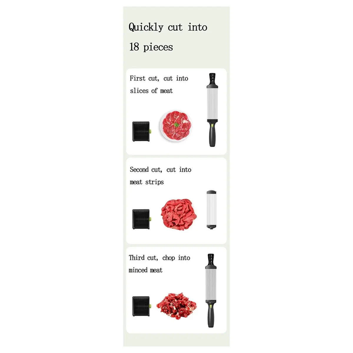 Manual Stainless Steel Meat Cutter Ideal for Quick Slicing & Shredding in Home Kitchens