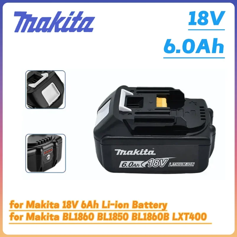 NEW Makita 18V 3000mAh Rechargeable Power Tools Battery With LED BL1830 BL1850 BL1860 Battery Charger Set With Working Light