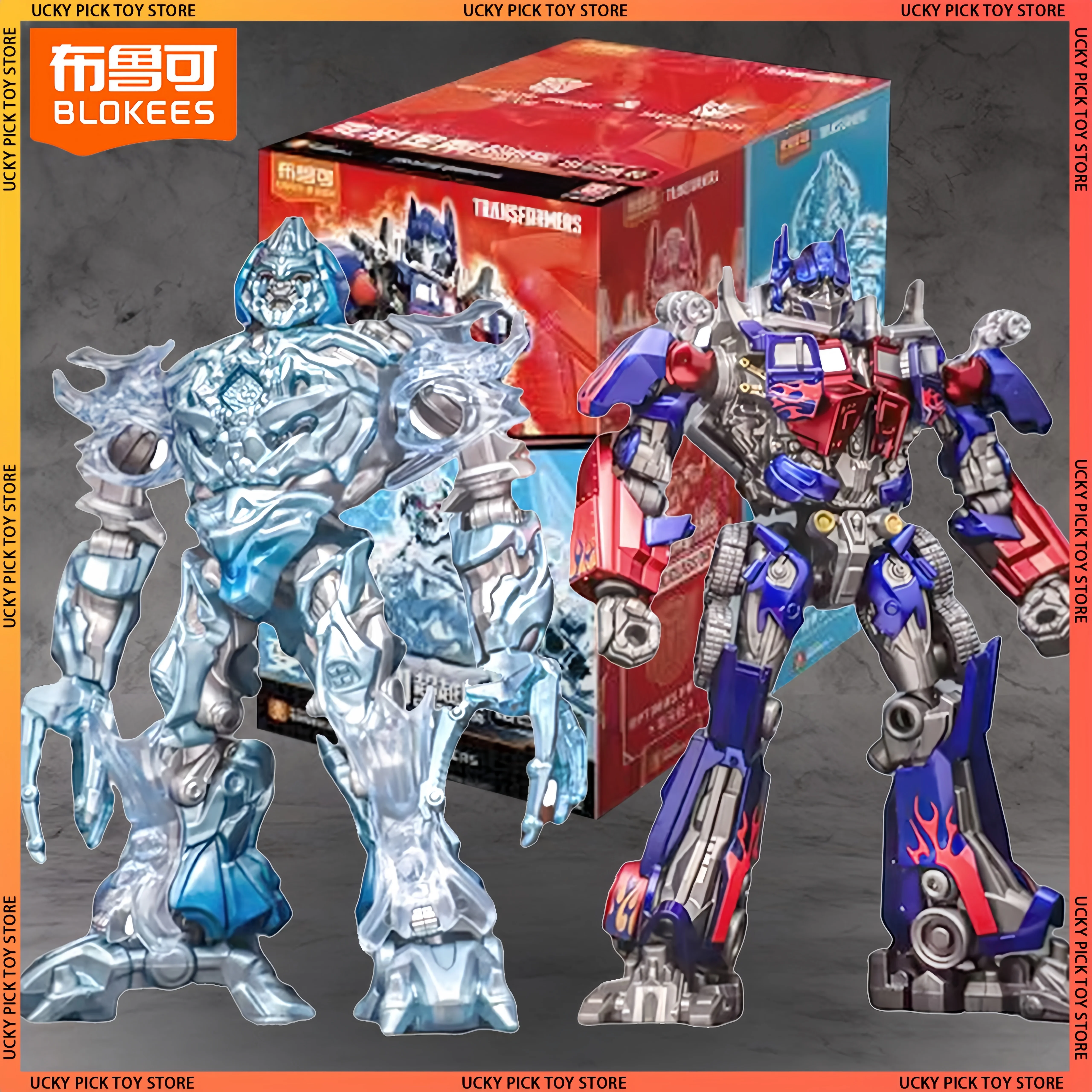 

Blokees Transformers Classic Class Optimus Prime Megatron Ice Ex Limited Version Assembled Movable Toys Action Figure Gift
