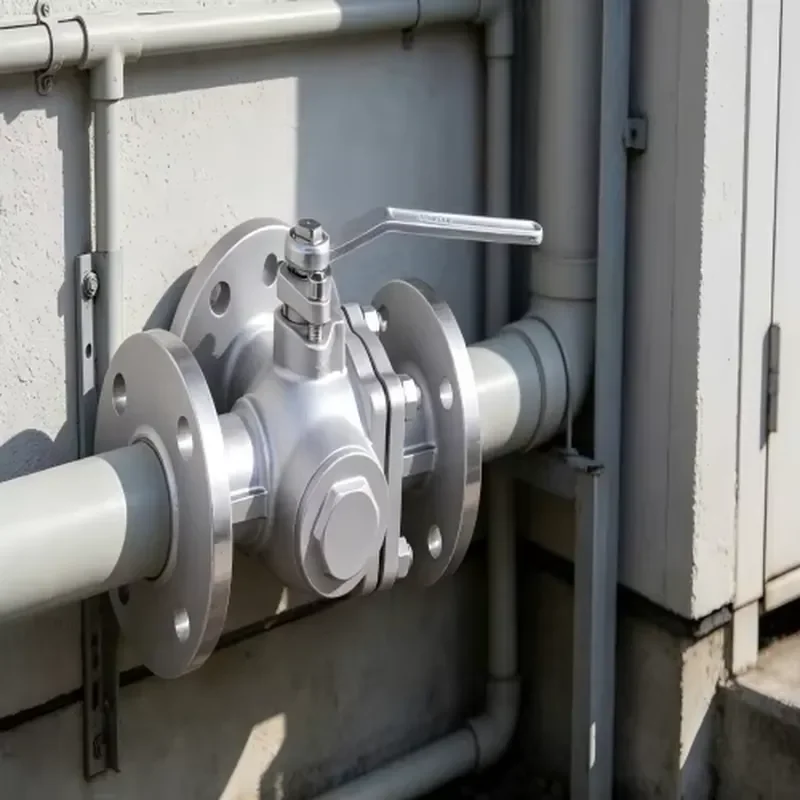 GTVF Factory Supplies Manual Stainless Steel Flange Three-way Ball Valves