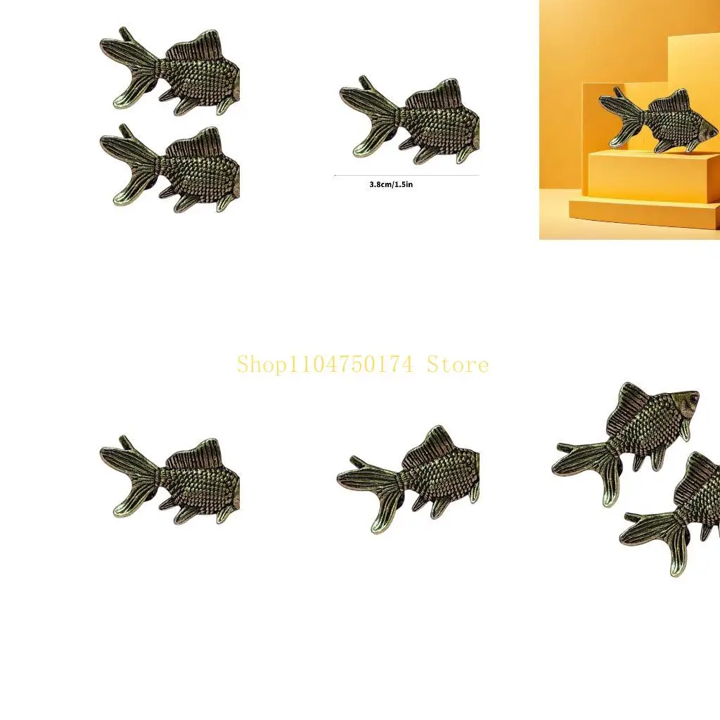 Goldfishes Shelf Ornament with Raised Scale Texture for Home Desk Styling Top Sale