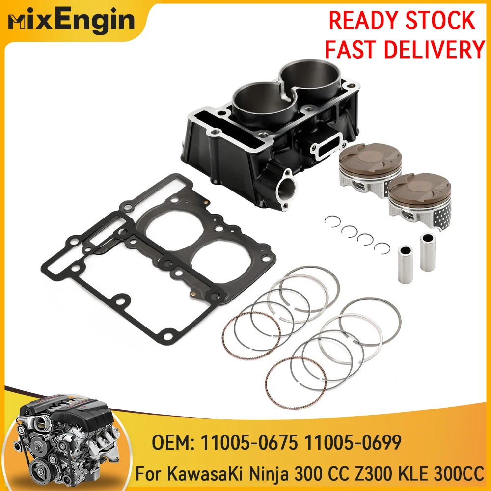 Блок цилиндров двигателя мотоцикла, комплект для ремонта поршня для KawasKi Ninja 300 CC Z300 KLE 300CC ES 13-24 11005-0675 Блок цилиндров двигателя мотоцикла, комплект для ремонта поршня для KawasKi Ninja 300 CC Z300 KLE 300CC ES 13-24 11005-0675