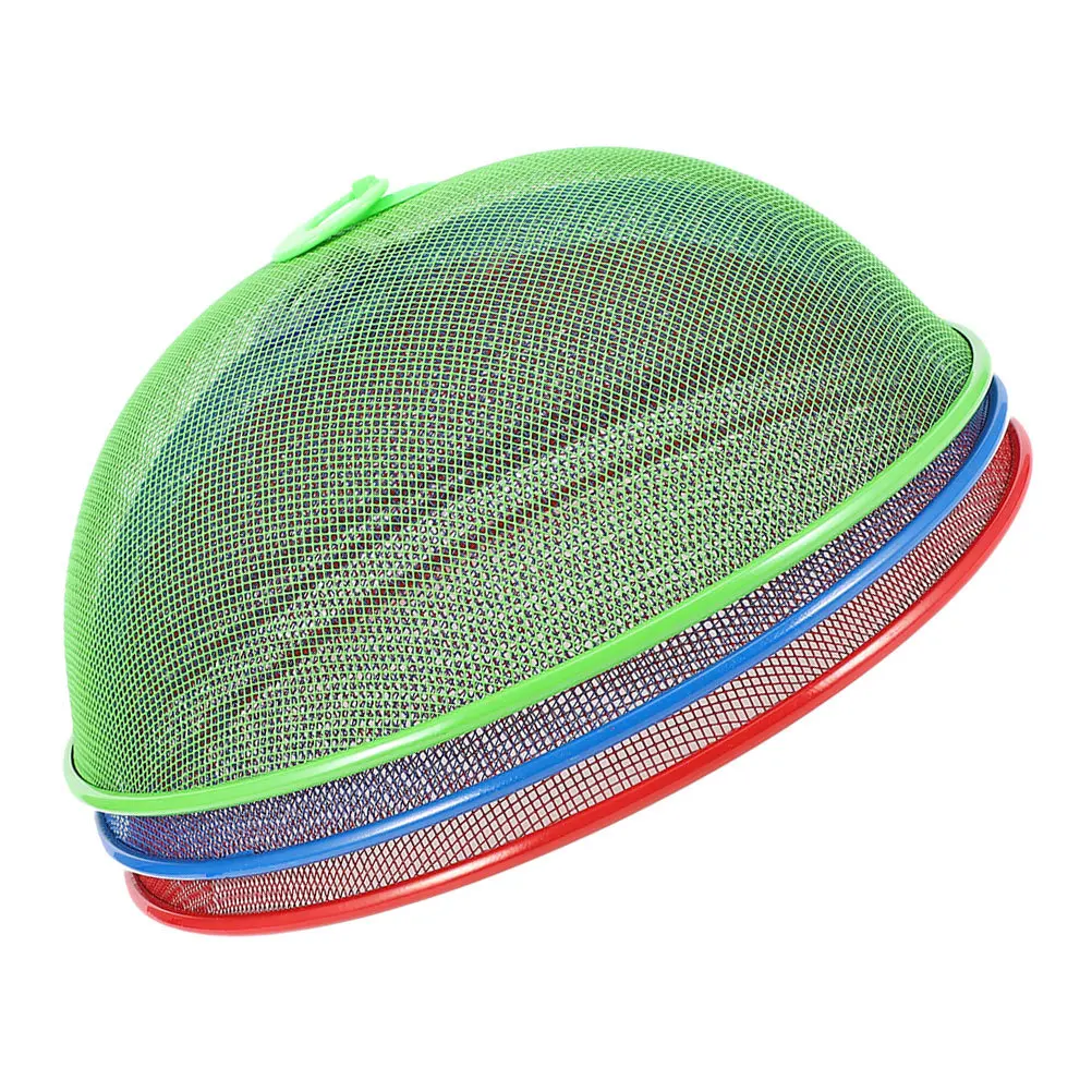 

3Pcs Food Covers Mesh Dust Covers Reusable Washable Wind-Proof Outdoor Picnic Food Tents for Household Restaurant Buffet Use