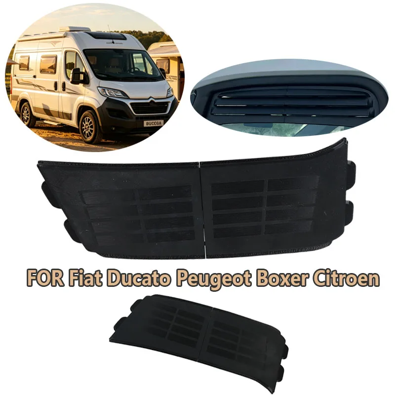 

Ventilation Air Vent with Fly Screen for Fiat Ducato Peugeot Boxer Citroen Jumper Front Window Rain Guard Camper Van Motorhome