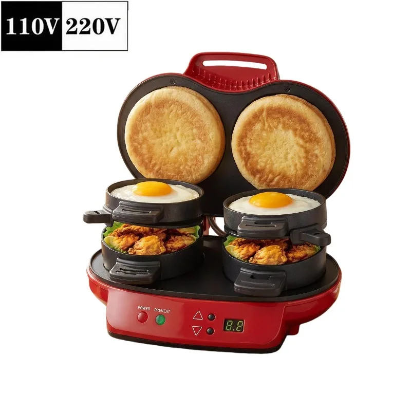 double-head-hamburger-maker-double-sided-heating-breakfast-machine-sandwich-bread-machine