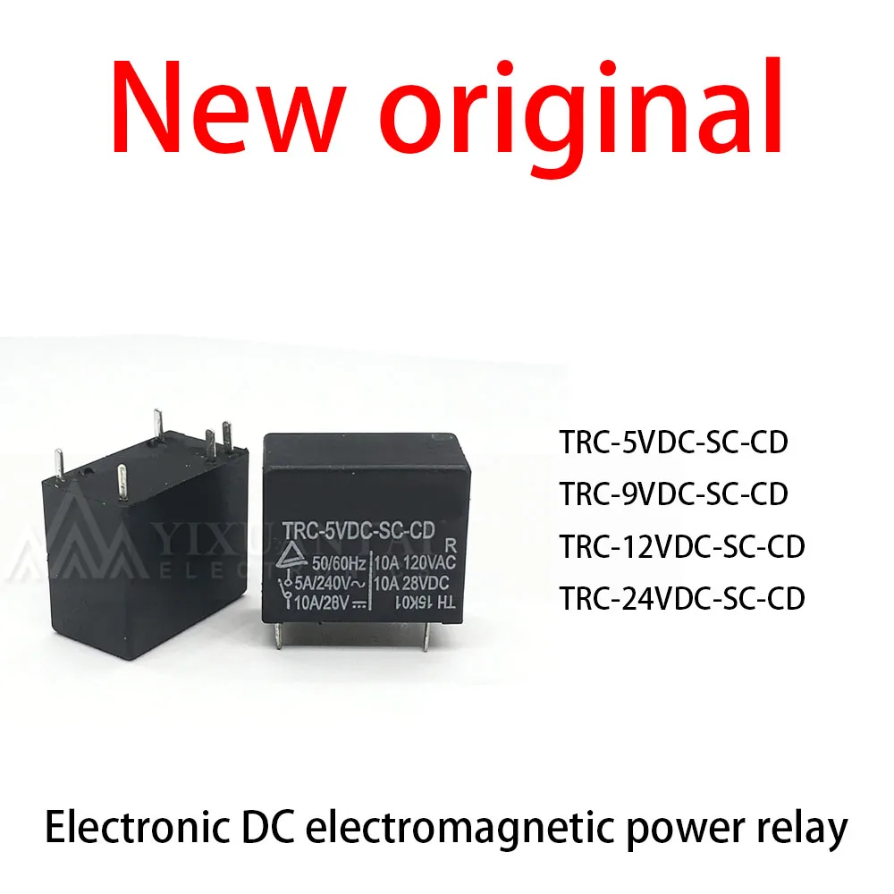 

10 Pcs/Lot New original TRC-5VDC-SC-CD TRC-9VDC-SC-CD TRC-12VDC-SC-CD TRC-24VDC-SC-CD Electronic DC electromagnetic power rela