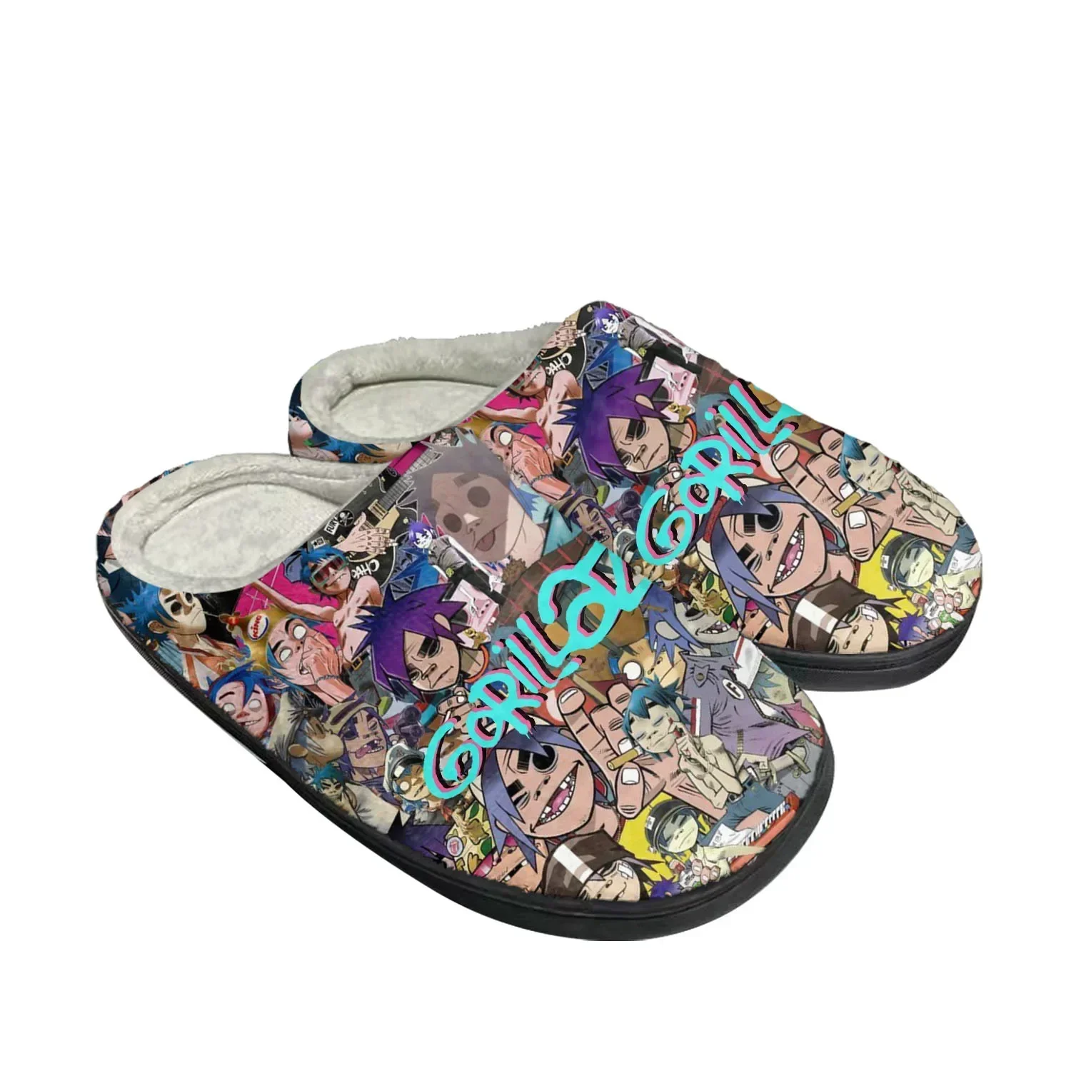 Gorillaz Home Cotton Slippers High Quality Mens Womens Youth Boy Girl Plush Bedroom Keep Warm Shoes Customized Thermal Slipper
