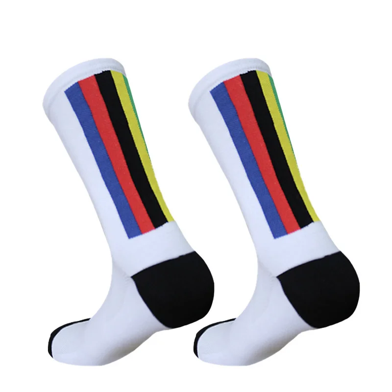 breathable New 2023 cycling socks socks race professional striped sports outdoor cycling socks men women calcetines ciclismo