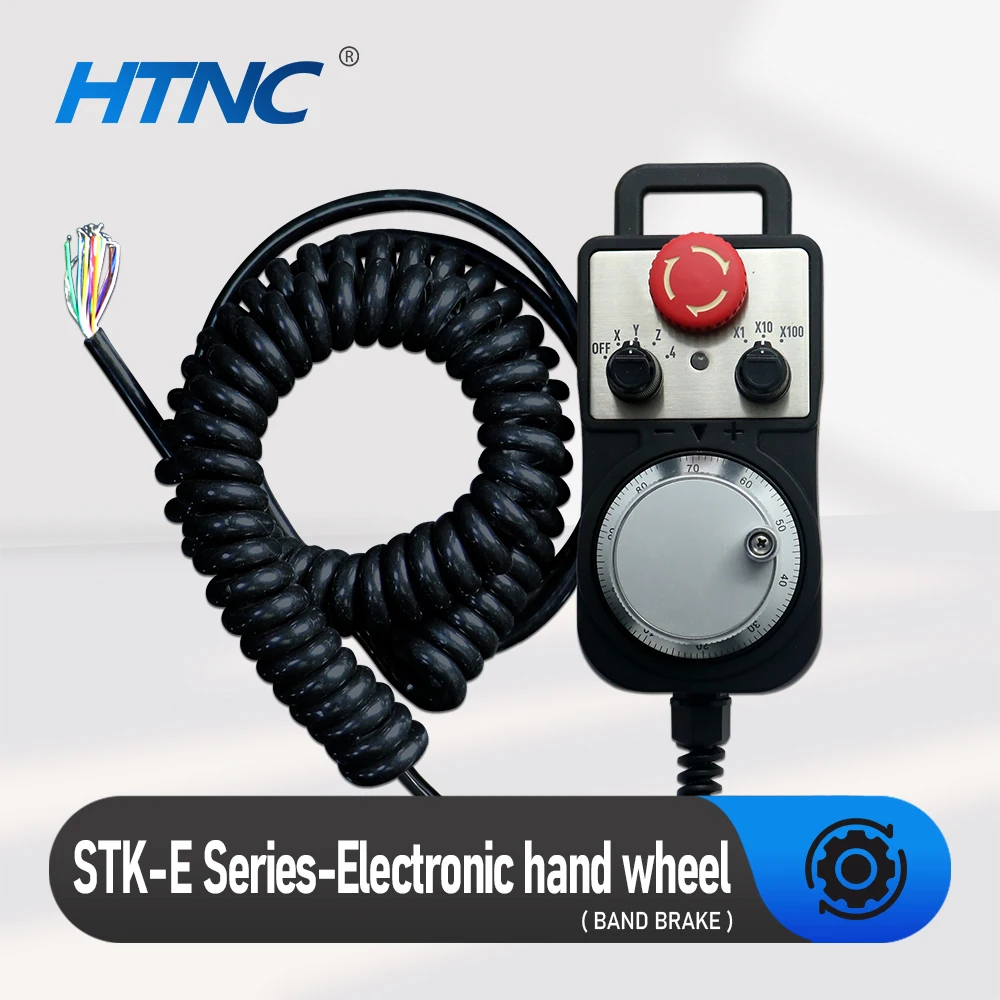 New Pulse Generator CNC Handwheel  Emergency Stop 100 pulse 5-24V 4-axis 6-axis Pulse Handwheel For CNC Machining Center