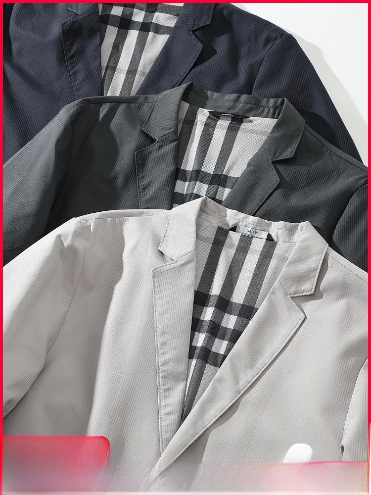 

Мужской модный повседневный однобортный костюм Jaet, ветрозащитный, водостойкий, серия Busin, легкий полиэфирное волокно