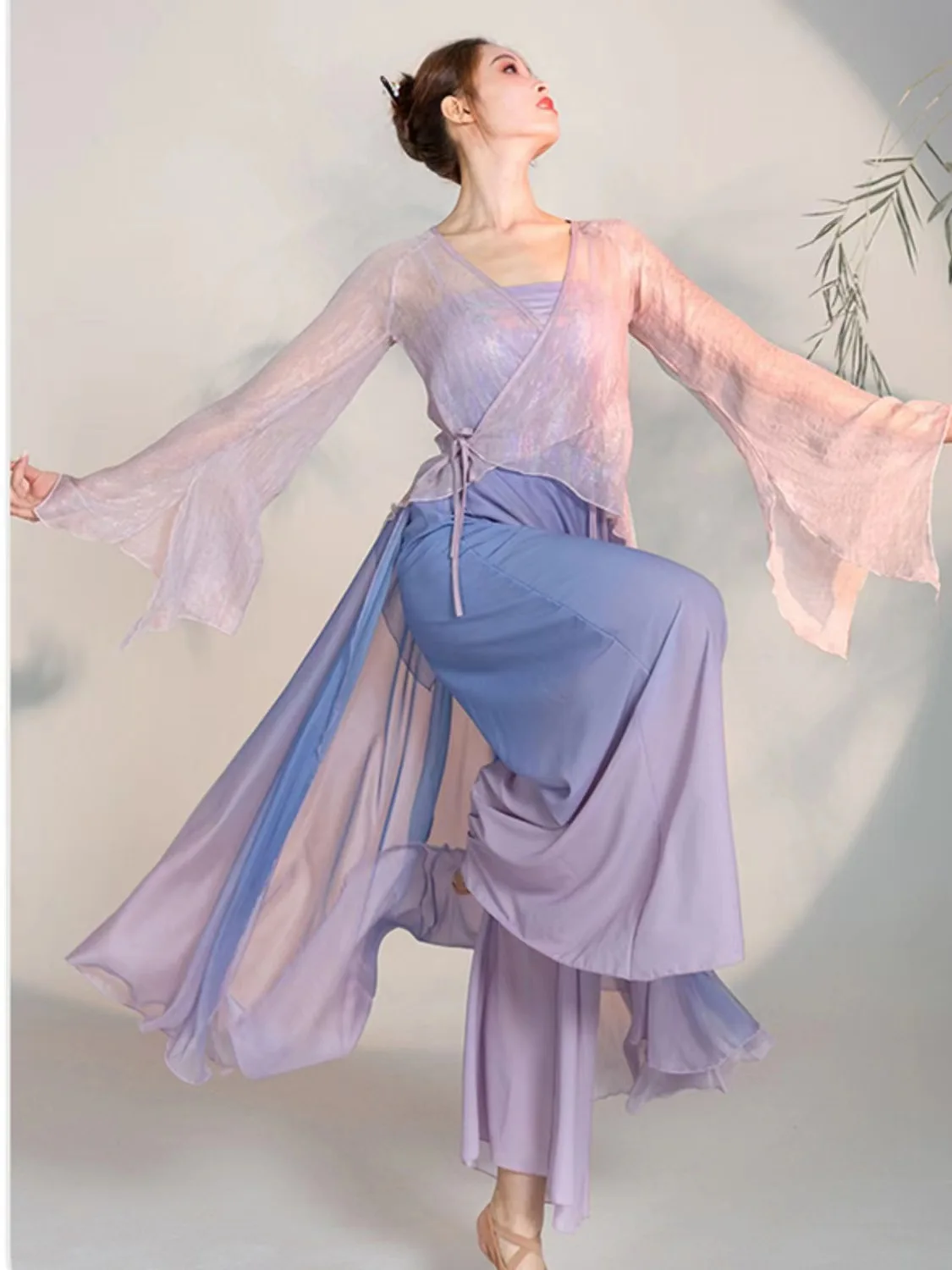 Classical Dance Costume Gradual Suit Fairy Daily Practice Dress Loose Flowing Gauze Chinese Dance Performance Stag Dancewear