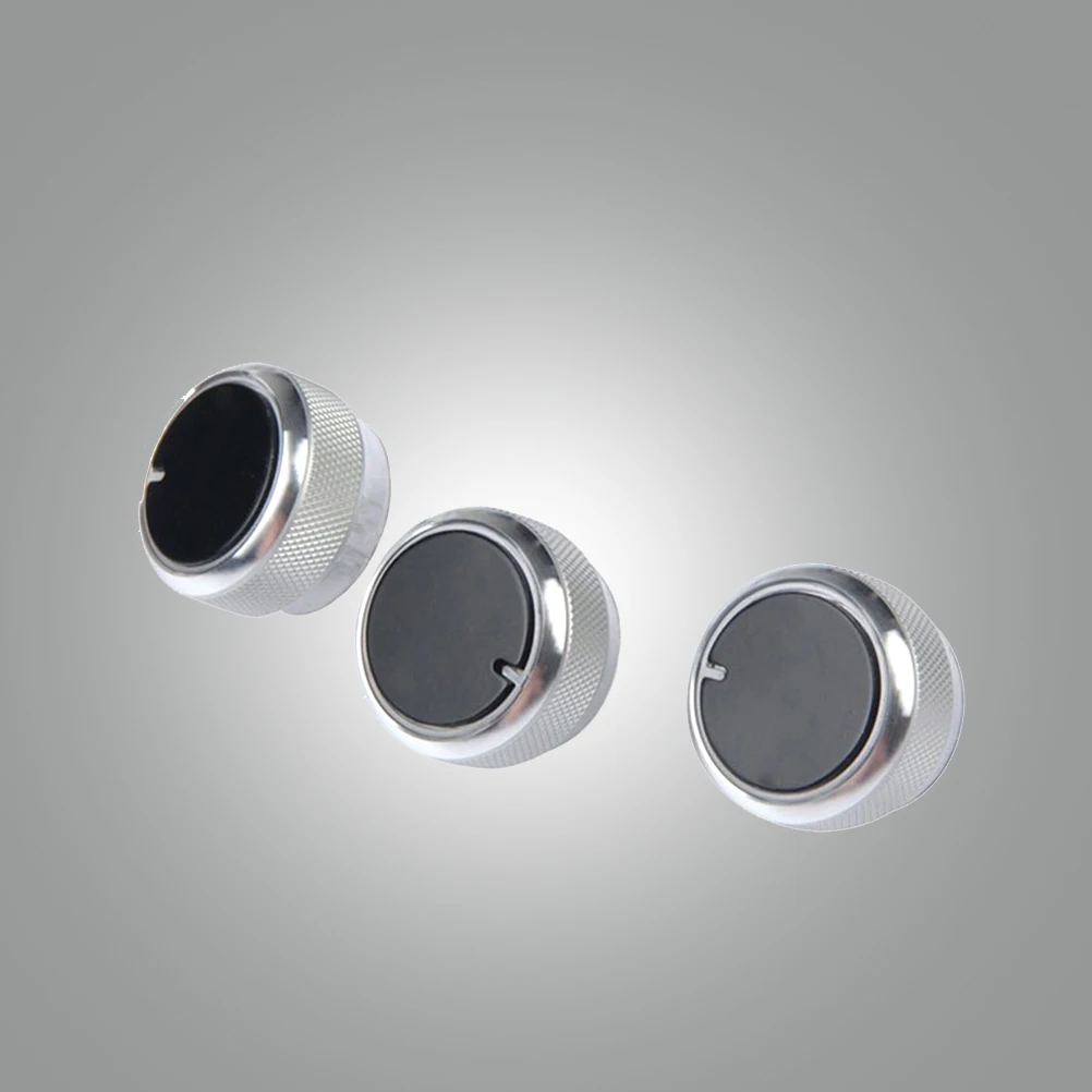 

3pcs Air Conditioning Switch 35x35x3mm Aluminum Alloy Car Knob Translucent Plastic 2 3 Mondeo 2005 2014