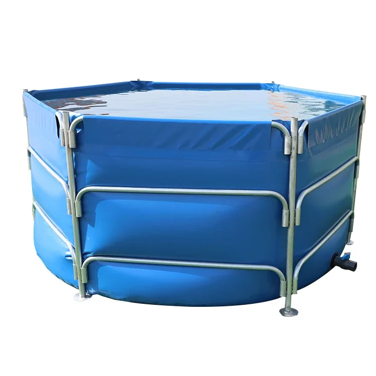 5000 litres custom foldable plastic water blader tank price with steel frame for water farming