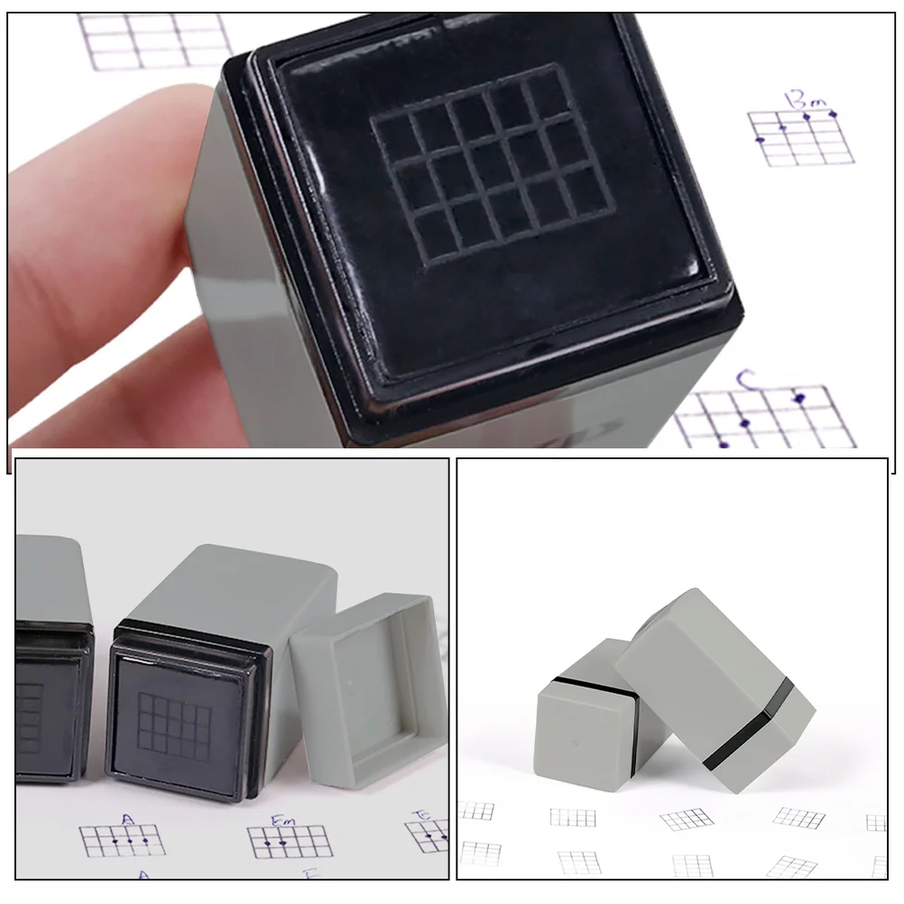 3 Pcs Chord Stamp Mastering Tool Ukulele Practice Mini Guitar Visualization Learning Rubber Electric Kit