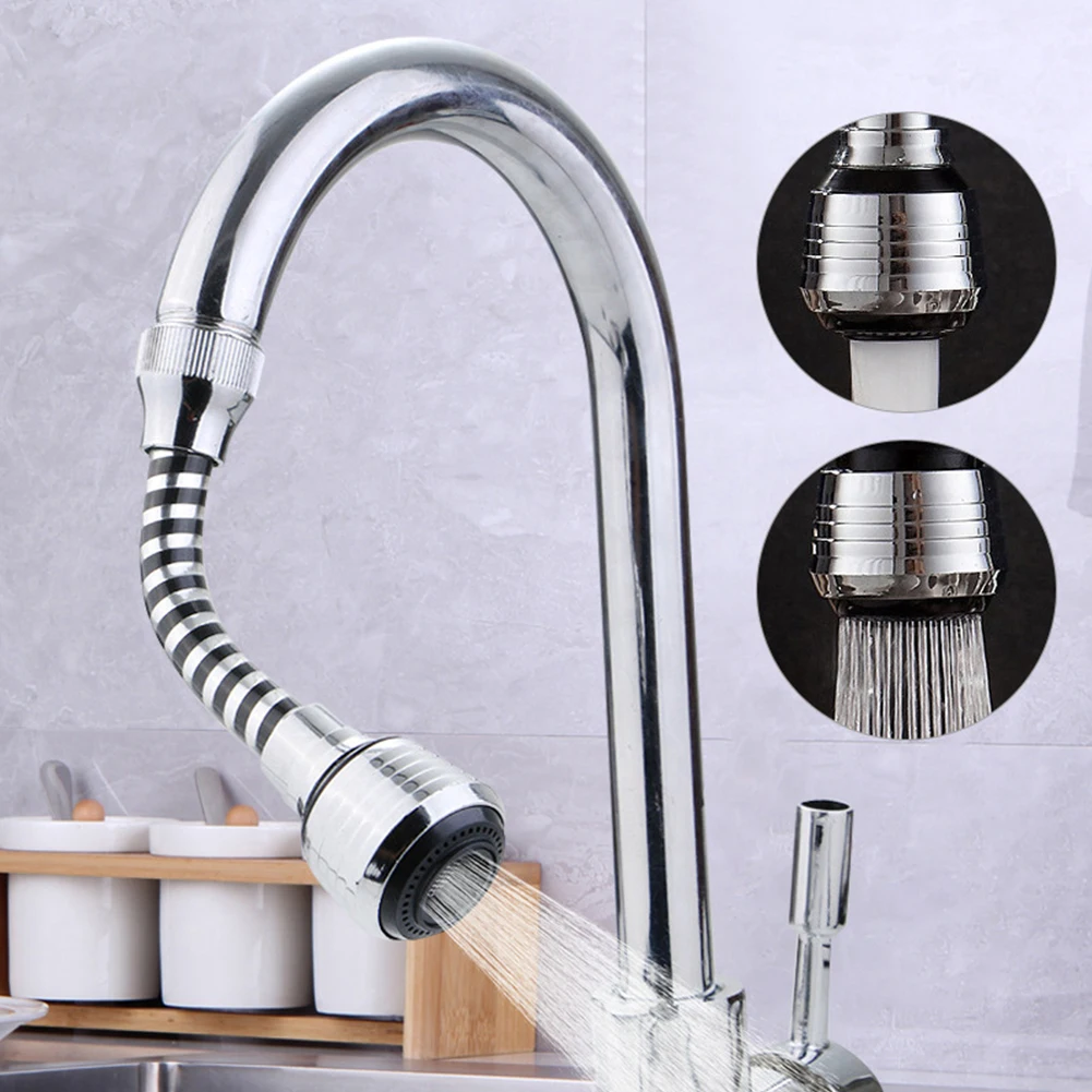 Accessories High Quality 100% Brand Faucet Attachment Bendable Extender Kitchen PVC Spray Head 15.5cm 360° Flexible