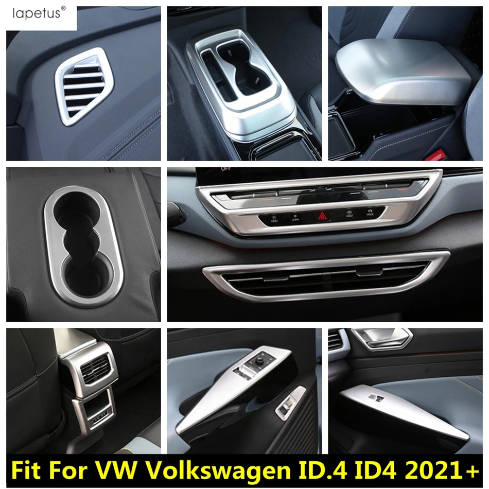 

Central Middle AC Air Conditioning Panel / Window Lift / Water Cup Cover Trim Accessories For VW Volkswagen ID.4 ID4 2021 - 2024