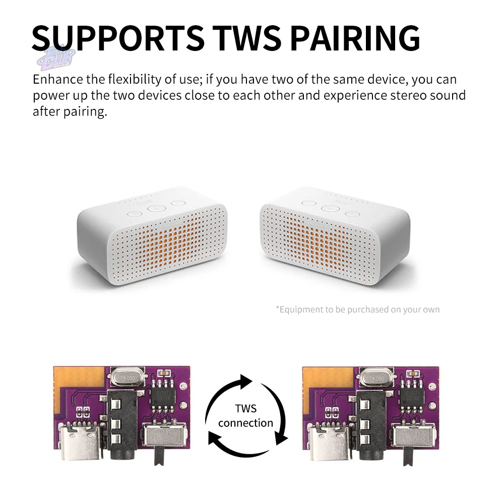 DC 3,5 V-5V 5W Bluetooth 5,4 Mono amplificador decodificador = reproductor MP3 TWS 3,5mm módulo AUX receptor altavoz hecho a mano DIY