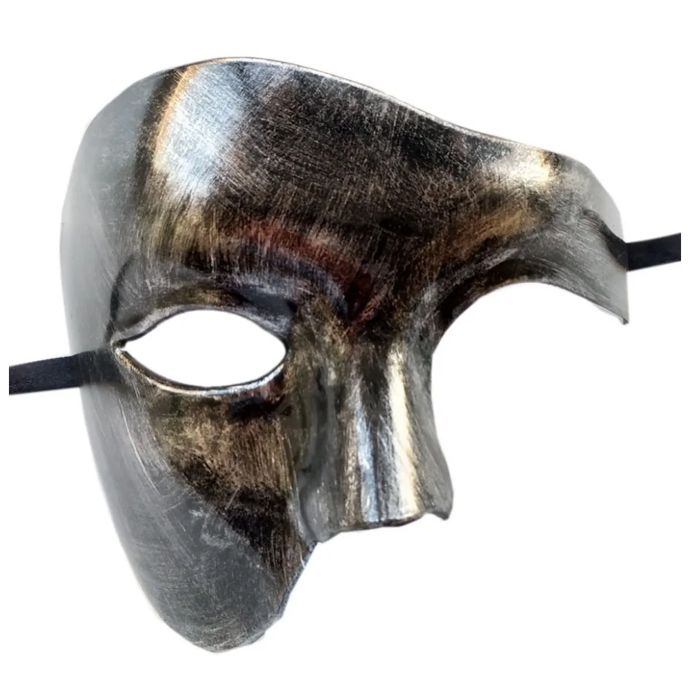 1PC Halloween Carnival One-eyed Half-face Phantom Mask Antique Opera Phantom Dance Party Cosplay Mask