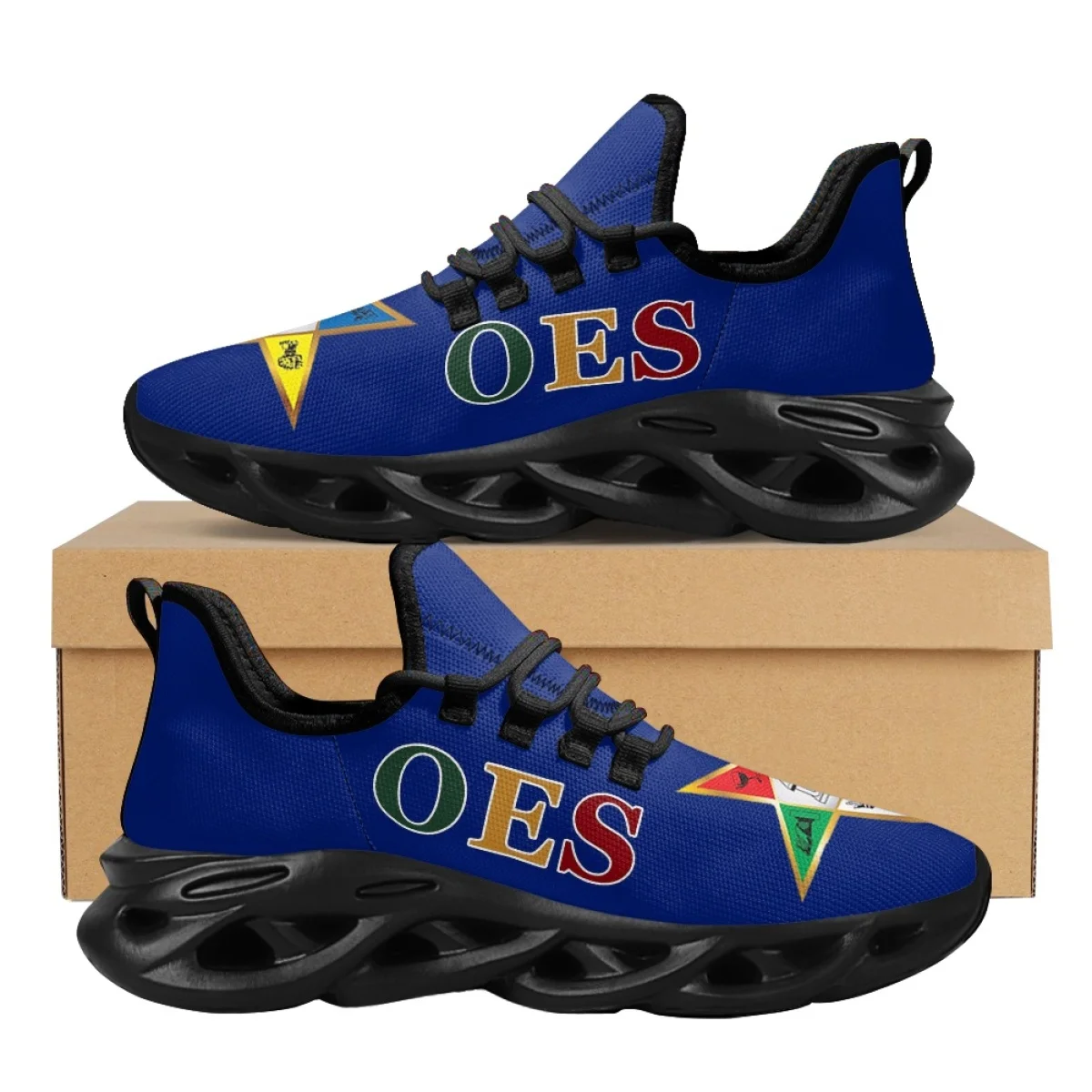INSTANTARTS OES Sistars Order Of Eastern Design Comfort Platform Shoes Casual Mesh Sneakers Lightweight Running Shoes for Women