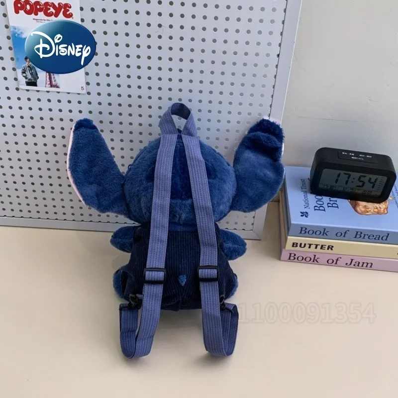 ディズニーステッチ新しいぬいぐるみバックパック漫画かわいい子供のぬいぐるみバックパックファッションカジュアルぬいぐるみミニバックパック高品質